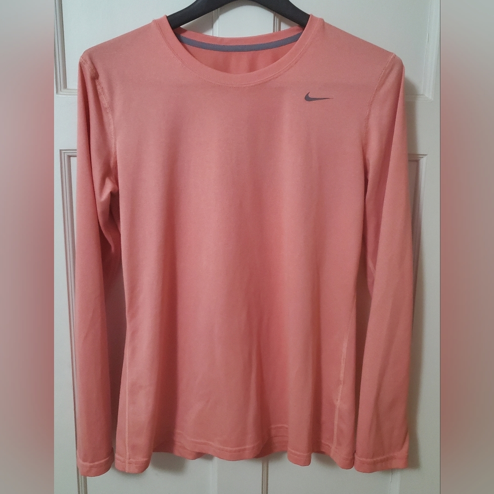 Nike Long Sleeve Performance Tee Pink Coral